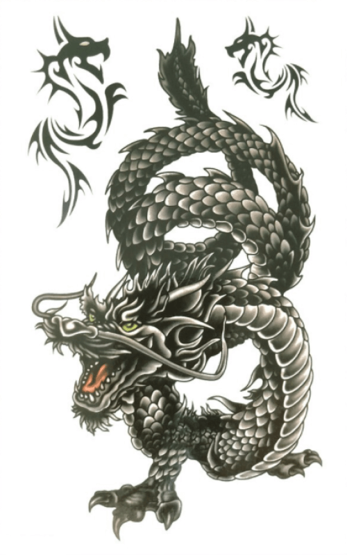 Minimalist Dragon Tattoo – Tattoo for a week